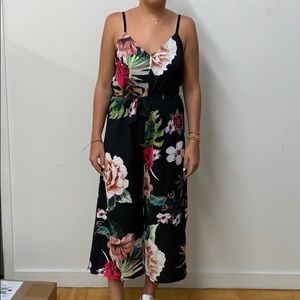 ALLISON New York black floral jumpsuit